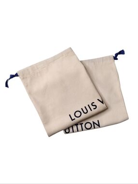 Louis Vuitton Cream Drawstring Dust Bags (Set of 2)